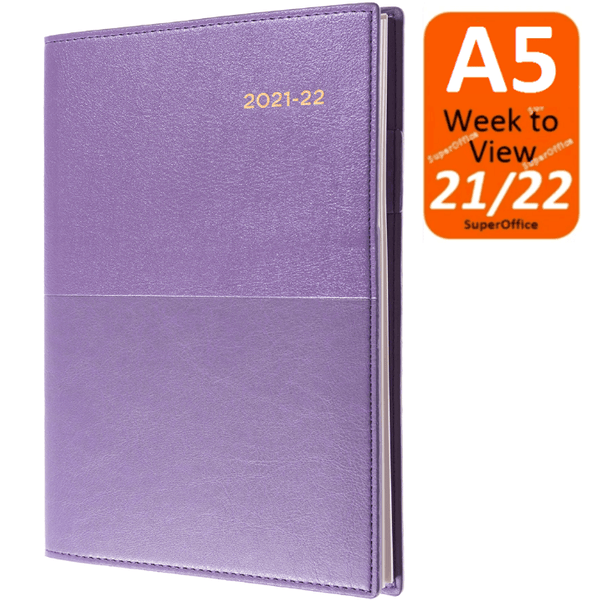 Collins Vanessa A5 Week To View 2021-2022 Diary Purple Financial Year FY385.V55-2122 - SuperOffice