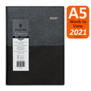 Collins Vanessa A5 Week To View 2021 Diary Black 385.V99 (2021) - SuperOffice