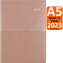 Collins Vanessa A5 Week To View 2023 Diary Rose Gold Calendar Year Planner 385.V49 (2023 A5 WTV Rose) - SuperOffice