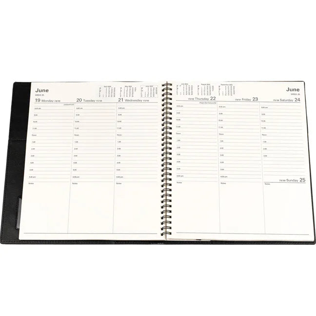 Collins Vanessa Quarto A4 Week To View 2026 Diary Black Calendar Planner 325.V99-26 (Quarto Black) - SuperOffice