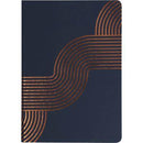 Collins Vanguard Notebook Ruled Curve Foil Design A5 Navy VA15R.F2 - SuperOffice