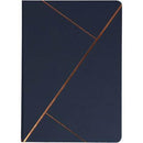 Collins Vanguard Notebook Ruled Straight Foil Design A5 Navy VA15R.F1 - SuperOffice
