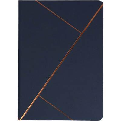 Collins Vanguard Notebook Ruled Straight Foil Design A5 Navy VA15R.F1 - SuperOffice