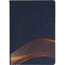 Collins Vanguard Notebook Ruled Wave Foil Design A6 Navy VA16R.F3 - SuperOffice