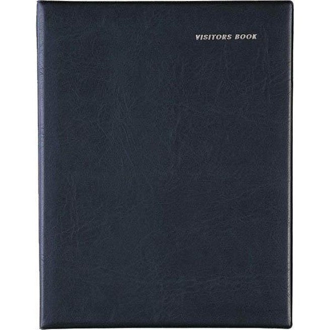Collins Visitors Book Short Wiro Bound A4 64 Leaf Pvc A4 Black 2820.V99 - SuperOffice