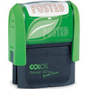 Colop 20 Green Message Stamp Posted 14 X 38Mm Red 980005 - SuperOffice