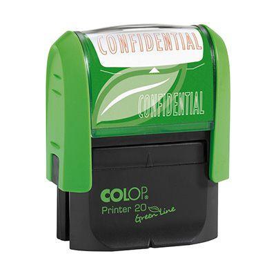 Colop P20 Green Line Stamp Confidential 14 X 38Mm Red 980003 - SuperOffice