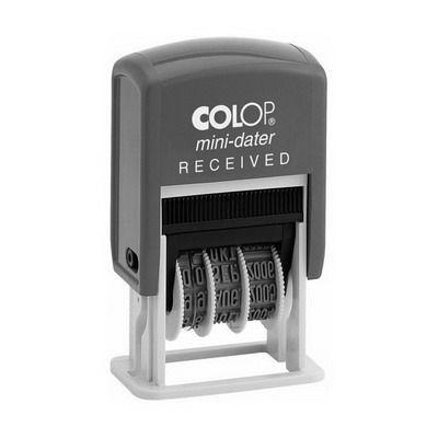 Colop S160/L1B Mini Dater Stamp Received 4Mm Blue/Red 987136 - SuperOffice