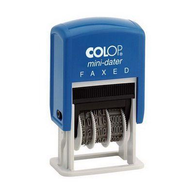 Colop S160/L3B Mini Dater Stamp Faxed 4Mm Red/Blue 987138 - SuperOffice