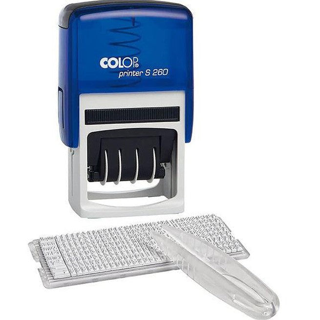 Colop S260 Do It Yourself Stamp DIY Set Blue 986047 (Blue) - SuperOffice