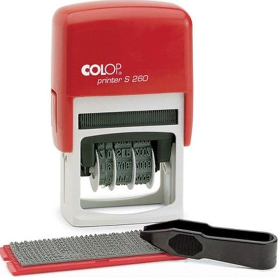 Colop S260 Do It Yourself Stamp Set Red / Blue 986047 - SuperOffice