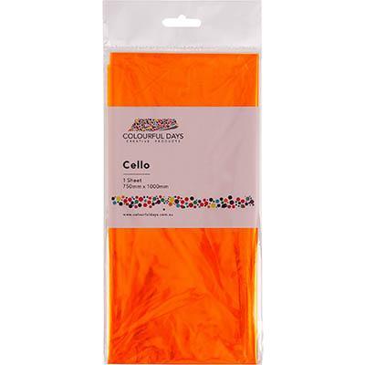 Colourful Days Cello Wrap 750 X 1000Mm Orange CSCWOR - SuperOffice