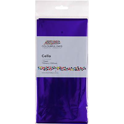 Colourful Days Cello Wrap 750 X 1000Mm Purple CSCWPU - SuperOffice