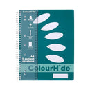 Colourhide 5-Subject Section Notebook 250 Page A4 Teal Green Book 1719607M (5 Pack) - SuperOffice