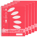 Colourhide 5-Subject Section Notebook 250 Page A4 Watermelon Pink 5 Pack 1719618J (5 Pack) - SuperOffice