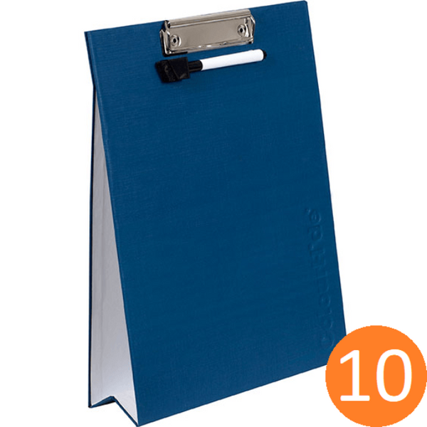 Colourhide Clipboard Easel Standing with Whiteboard Eraser Marker Blue Pack 10 4430027J (10 Pack) - SuperOffice