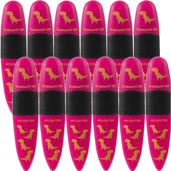 Colourhide Designer Highlighters Quirky Pink Box 12 1960109 (Box 12) - SuperOffice
