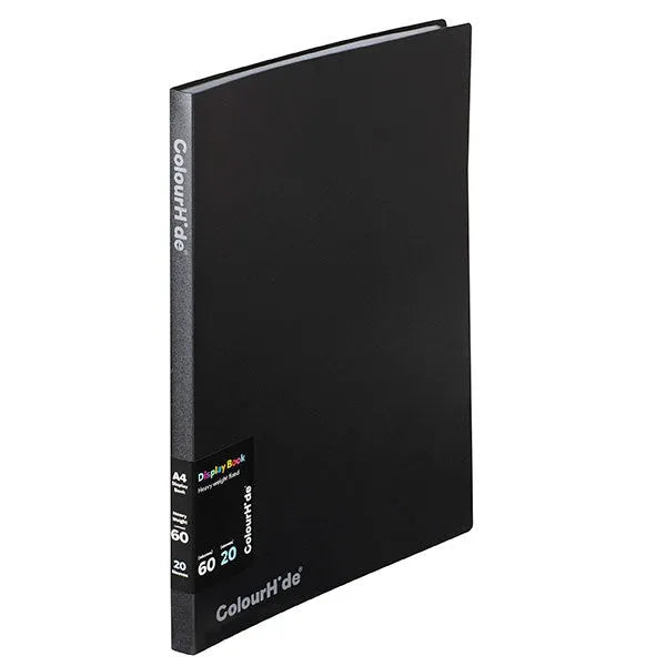 Colourhide Display Book Fixed A4 20 Sheet Pockets Black 6 Pack 2055102J (6 Pack) - SuperOffice