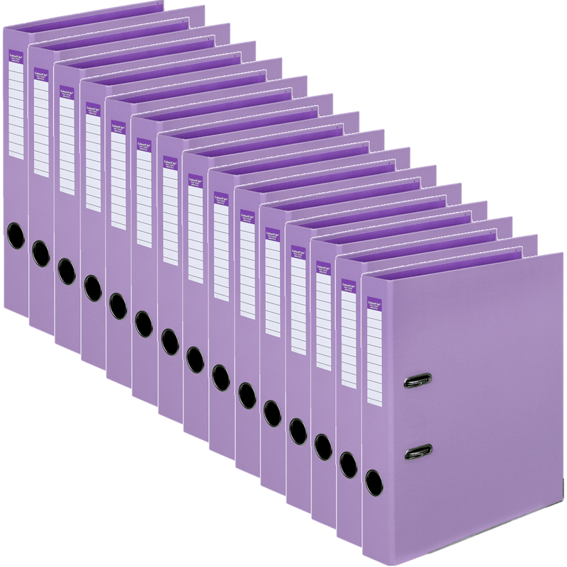 Colourhide Half Lever Arch File Folder A4 Purple Pack 15 6801019J (15 Pack) - SuperOffice