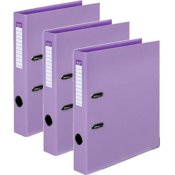 Colourhide Half Lever Arch File Folder A4 Purple Pack 3 6801019J (3 Pack) - SuperOffice