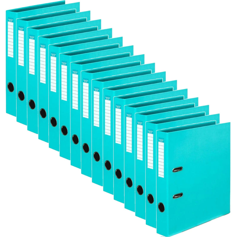 Colourhide Half Lever Arch File PE A4 Aqua Blue Box 15 6801032J (Box 15) - SuperOffice
