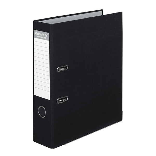 Colourhide Lever Arch Folder File A4 Black 6 Pack Bulk 6802002J (6 Pack) - SuperOffice
