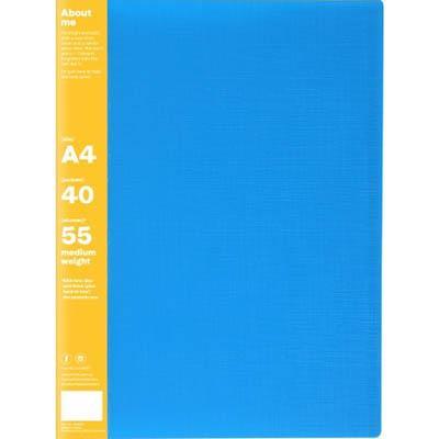 Colourhide My Big Display Book 40 Pockets Medium Weight A4 Blue 2055201 - SuperOffice
