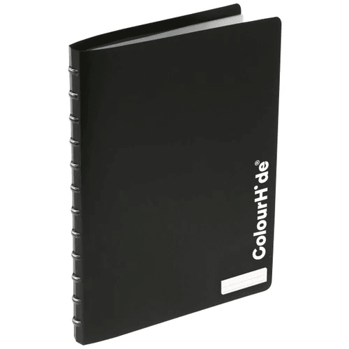 Colourhide My Custom Refillable Display Book 20 Pockets Heavy Weight A4 Black 2020302 (1 Folder) - SuperOffice