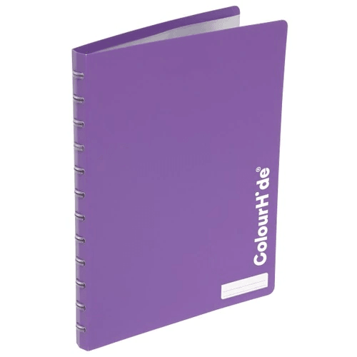 Colourhide My Custom Refillable Display Book 20 Pockets Heavy Weight A4 Purple 2020319 - SuperOffice