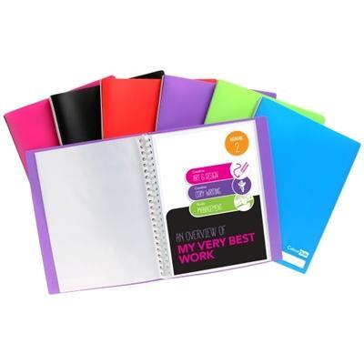 Colourhide My Custom Refillable Display Book 20 Pockets Medium Weight A4 Pink 2002809 - SuperOffice