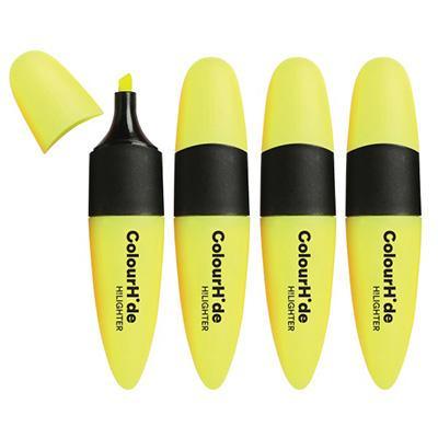 Colourhide My Trusty Highlighters Yellow Pack 4 1970105 - SuperOffice