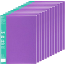 Colourhide My Wingman Display Book 20 Pockets Medium Weight A4 Purple Pack 12 2055119 (12 Pack) - SuperOffice