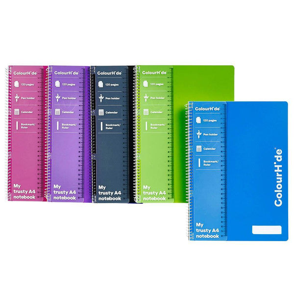 Colourhide Notebook 120 Page A4 Assorted 1716199G - SuperOffice