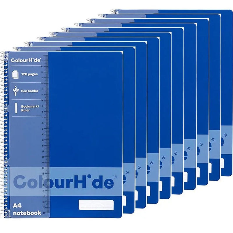 Colourhide Notebook 120 Page A4 Classic Blue 10 Pack 1719431J (10 Pack) - SuperOffice