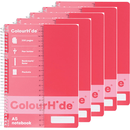 Colourhide Notebook 200 Page A5 Watermelon Red 5 Pack 1717618J (5 Pack) - SuperOffice