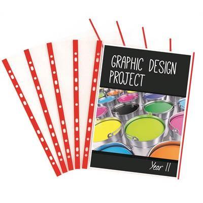 Colourhide Tidy Sheet Protectors A4 Red Pack 20 25603 - SuperOffice