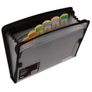 ColourHide Zip It Expanding File Black Pack 6 9026002J (Pack 6) - SuperOffice