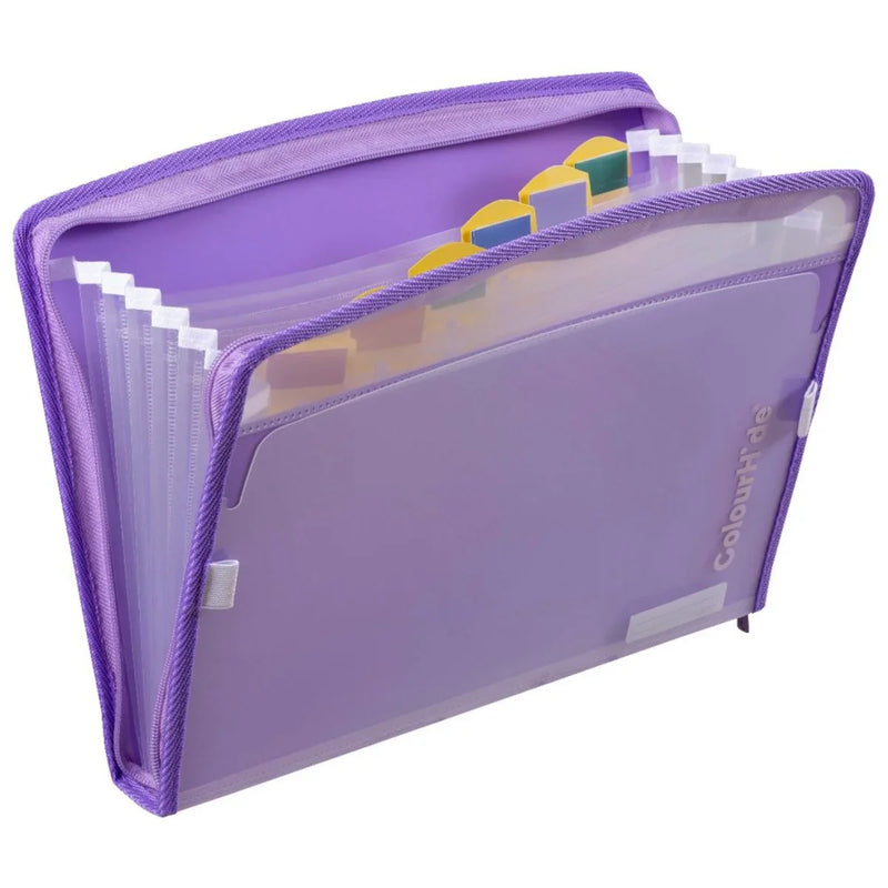 ColourHide Zip It Expanding File Lavender Pack 6 9026019M (Pack 6) - SuperOffice