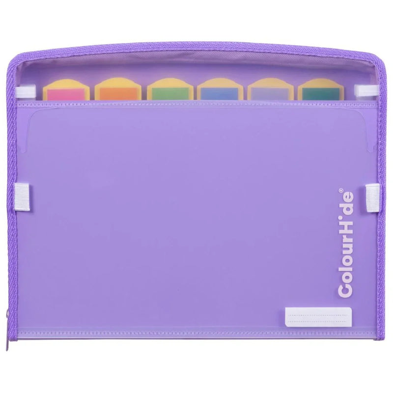 ColourHide Zip It Expanding File Lavender Pack 6 9026019M (Pack 6) - SuperOffice
