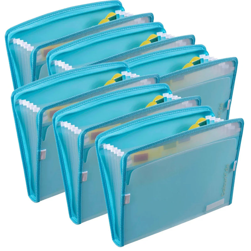 ColourHide Zip It Expanding File Sky Blue Pack 6 9026032M (Pack 6) - SuperOffice
