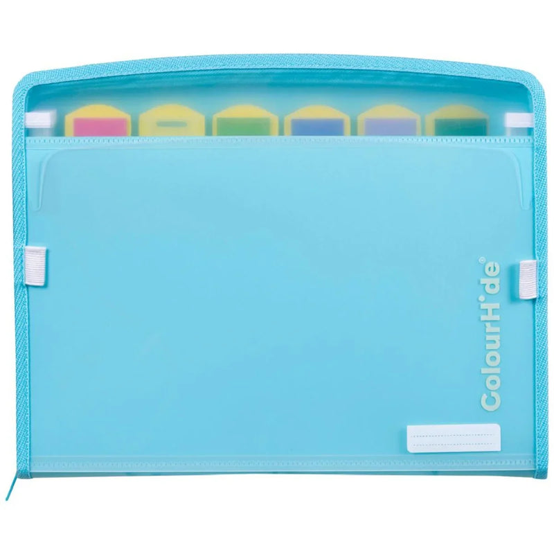 ColourHide Zip It Expanding File Sky Blue Pack 6 9026032M (Pack 6) - SuperOffice