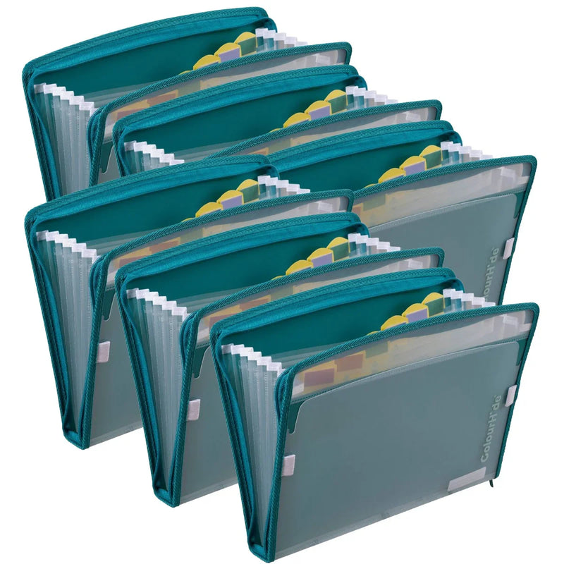 ColourHide Zip It Expanding File Teal Green Pack 6 9026007M (Pack 6) - SuperOffice