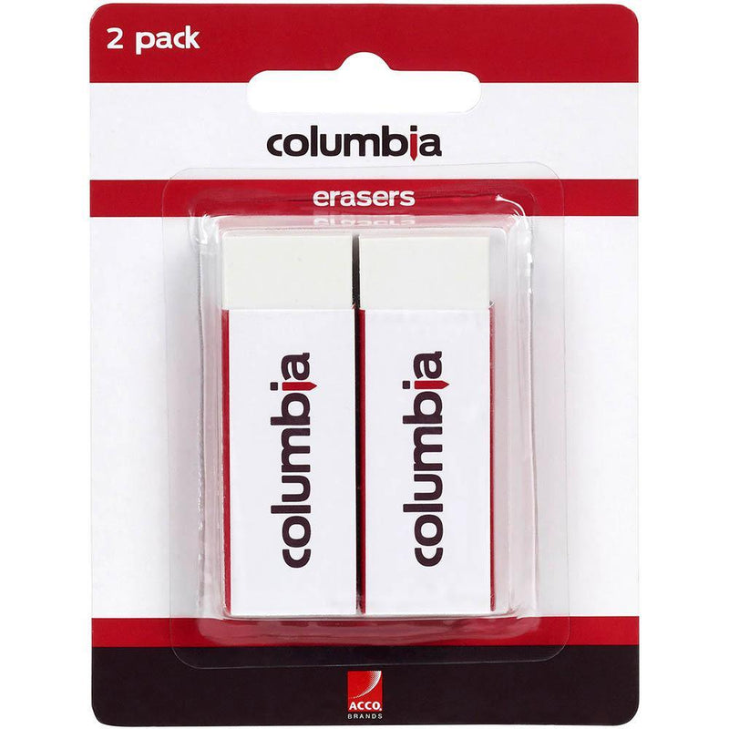 Columbia Basic Erasers 2 Pack 61200CBASIC2 - SuperOffice