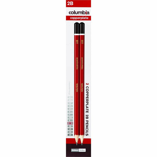 Columbia Copperplate Hexagonal Pencil 2B Pack 2 61700C2B - SuperOffice