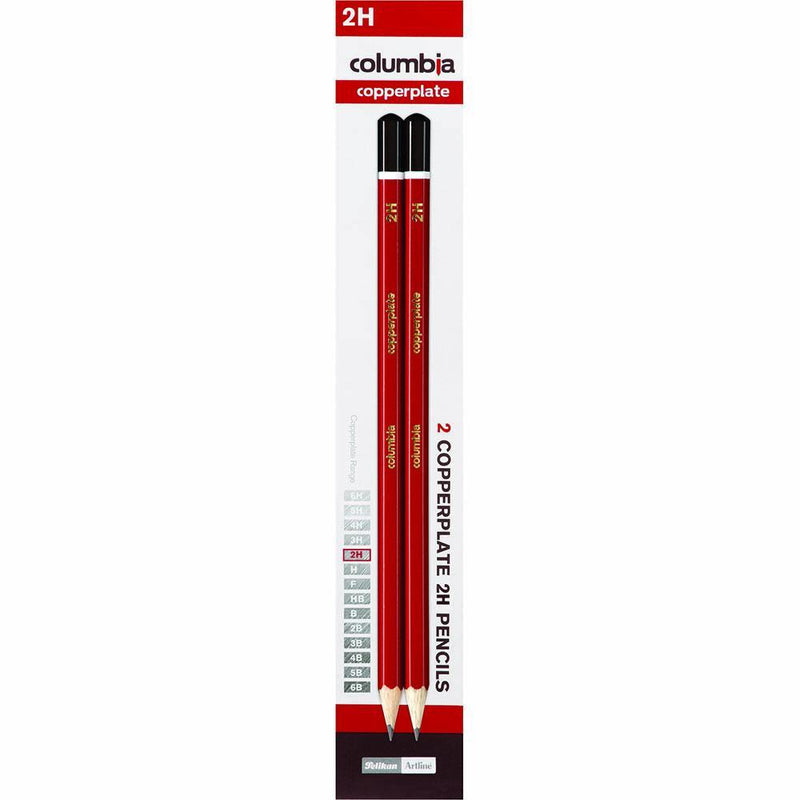 Columbia Copperplate Hexagonal Pencil 2H Pack 2 61700C2H - SuperOffice