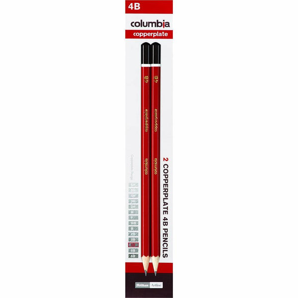 Columbia Copperplate Hexagonal Pencil 4B Pack 2 61700C4B - SuperOffice