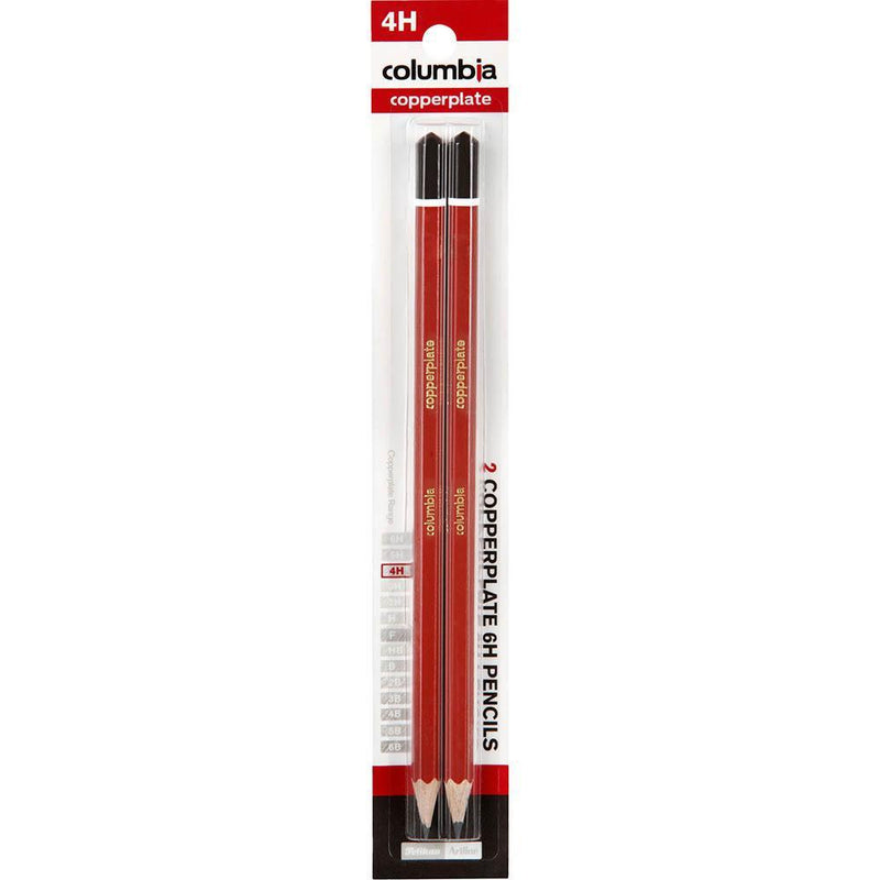Columbia Copperplate Hexagonal Pencil 4H Pack 2 61700C4H - SuperOffice