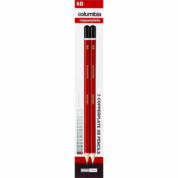 Columbia Copperplate Hexagonal Pencil 6B Pack 2 61700C6B - SuperOffice