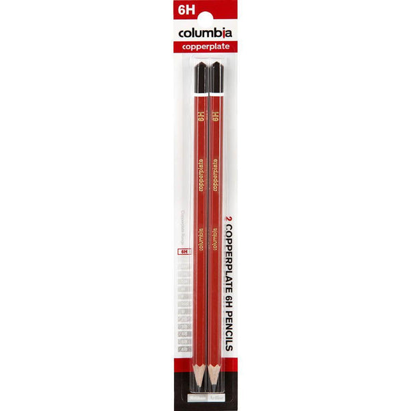 Columbia Copperplate Hexagonal Pencil 6H Pack 3 61700C6H - SuperOffice