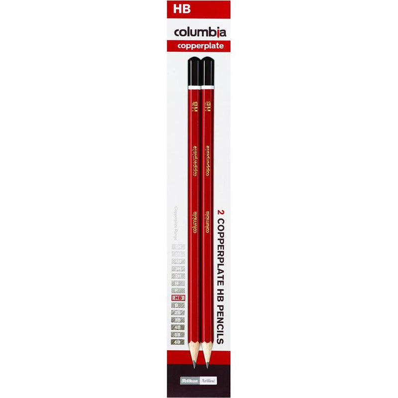 Columbia Copperplate Hexagonal Pencil Hb Pack 2 61700CHB - SuperOffice